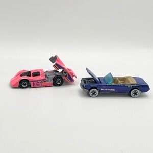 Vintage 1983 Hot Wheels Color Sol Aire CX4 & Blue Mustang GT Made In Malaysia